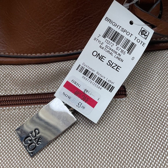 NWT Style & Co Brightspot Tote - Natural Linen - Picture 5 of 5